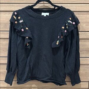 Something Navy Black Knit Sweater